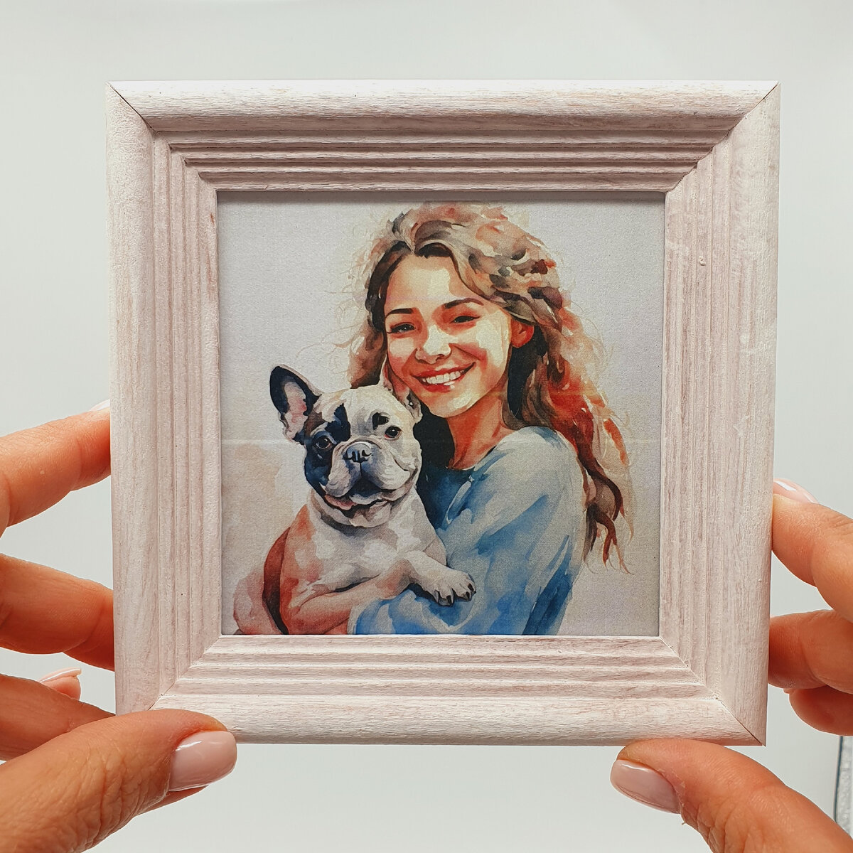 Портрет с французским бульдогом Баксом.