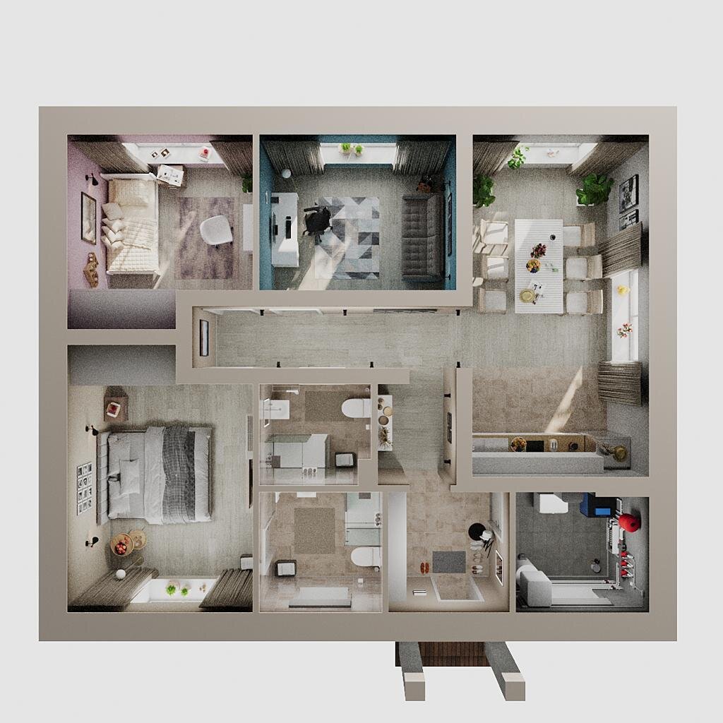 На фотографии популярный проект одноэтажного дома "Джером". 