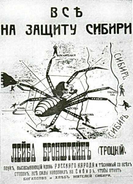 Плакат белого движения в период Гражданской войны.