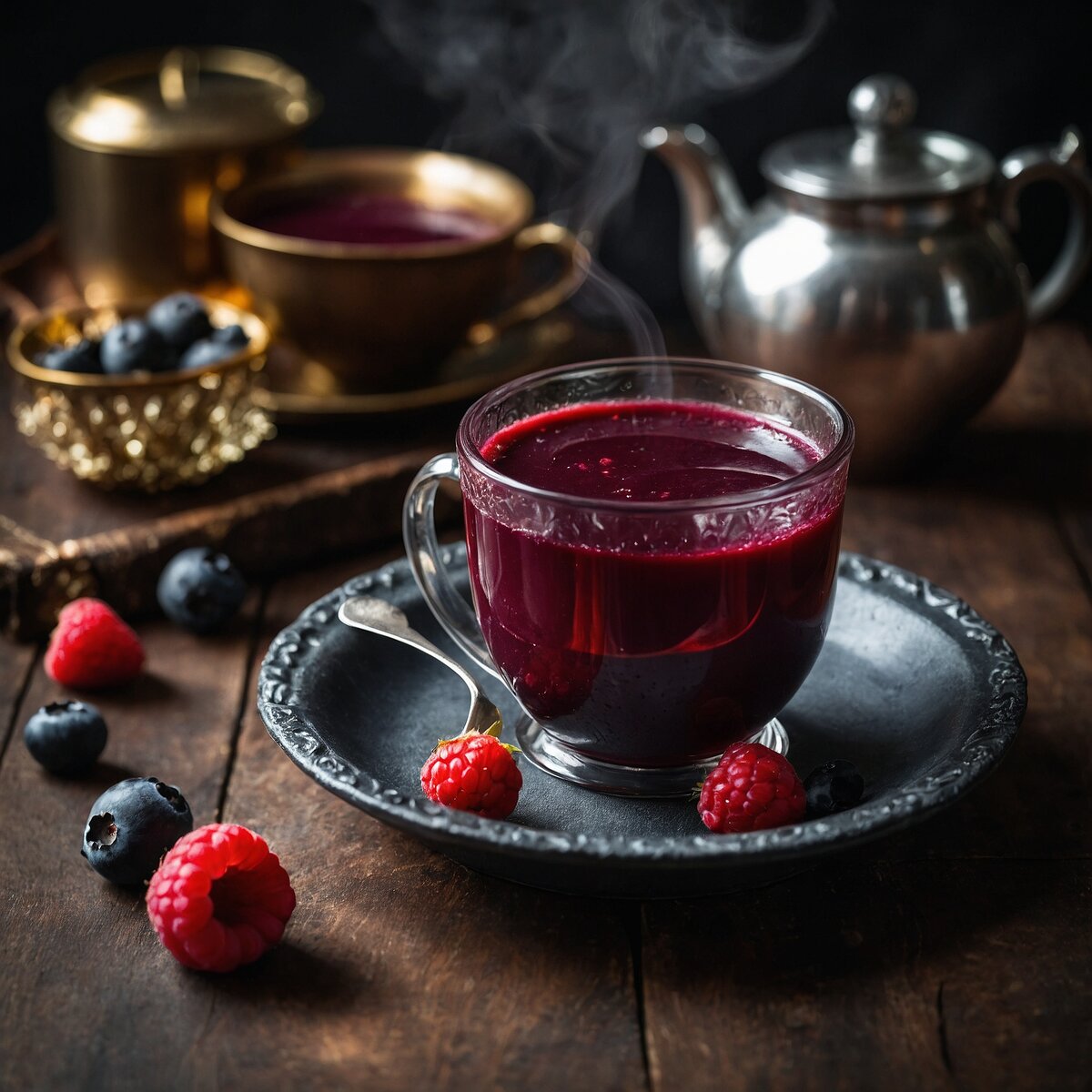 Сбитень с лесными ягодами.