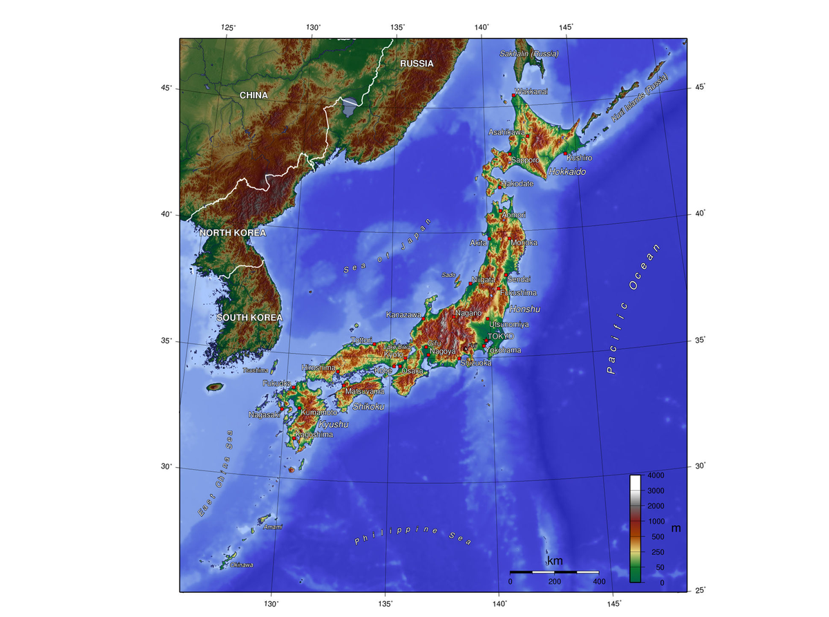 Японское море география. Карта Японии с городами. Карта Японии для презентации. Карта Японии в большом разрешении.