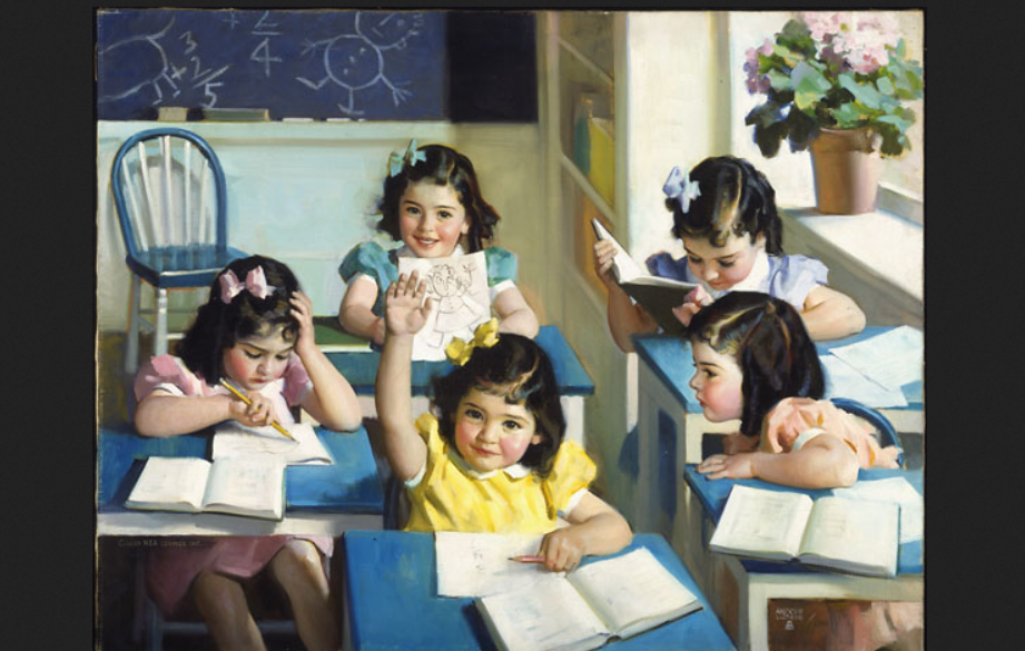 Эндрю Думис. "Пятерняшки Дион — Школьные дни", 1938 г.
