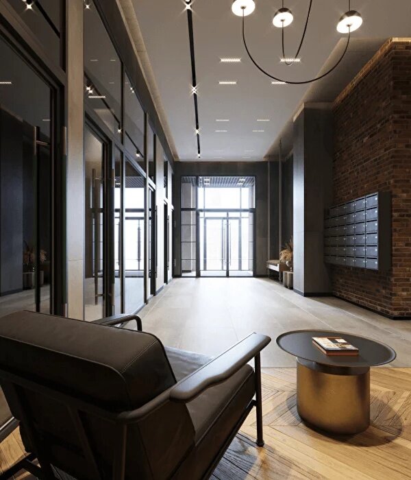 ЖК Конди Нова - Лобби, зона консьержа, зал ожидания гостей