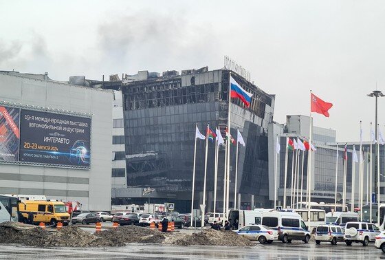    Последствия пожара в здании концертного зала «Крокус Сити Холл»