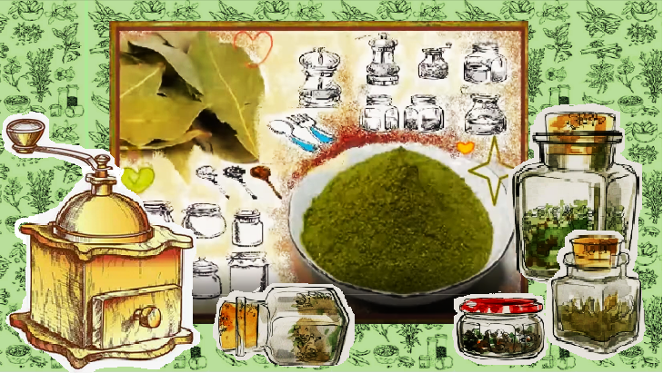 Обложка рецепта "Сыпучая приправа из лаврового листа"