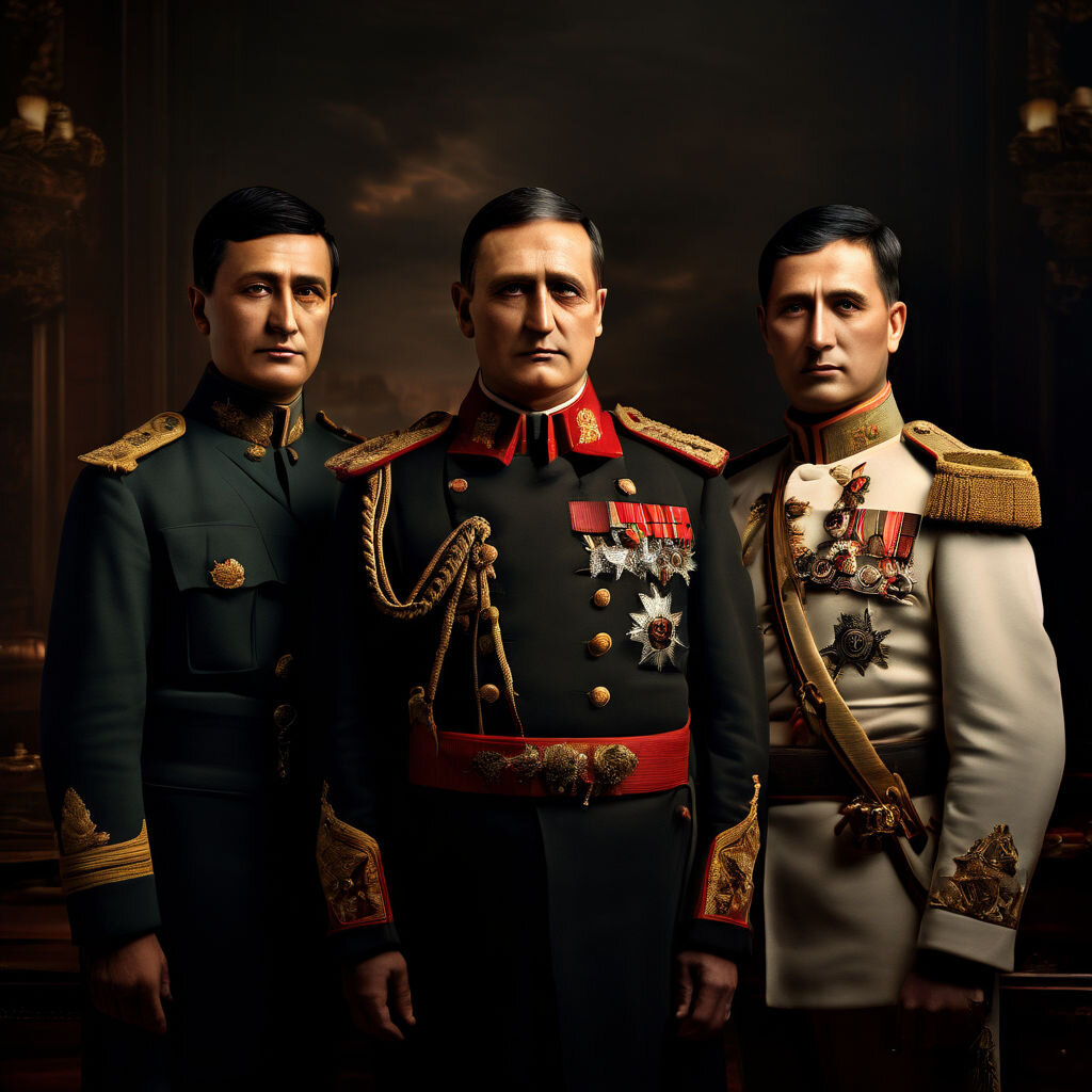 Изображение, созданное нейросетью, было совершенно случайно, судя по описанию статьи, но оно, тем не менее, подходит. Я описал предсмертные фразы тех гениев, которые не смогли объединить мир под лоном мирового порядка. Всего было 3 попытки.