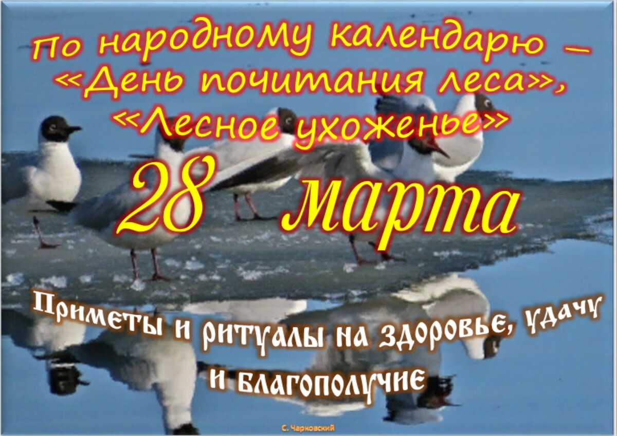 28 марта - Приметы, обычаи и ритуалы, традиции и поверья дня. Все праздники  дня во всех календарях. | Сергей Чарковский Все праздники | Дзен