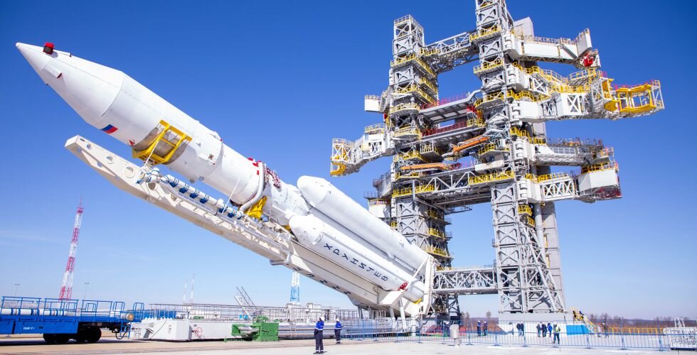 Ракета «Ангара-А5» на стартовом комплексе космодрома Восточный. Фото: Роскосмос  📷
