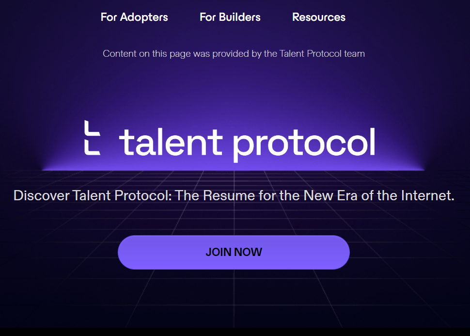 Talent Protocol Айрдроп