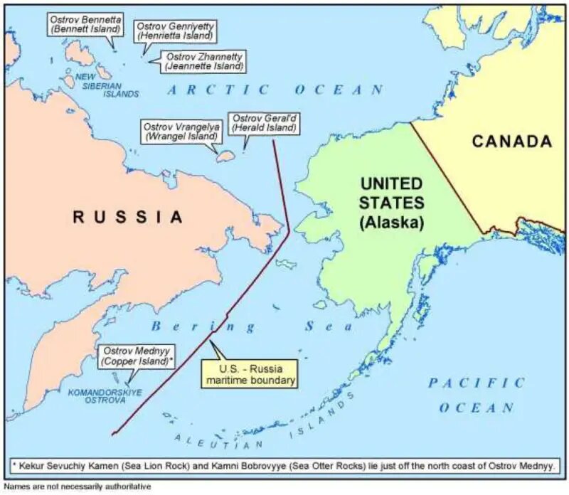 Граница аляски и россии