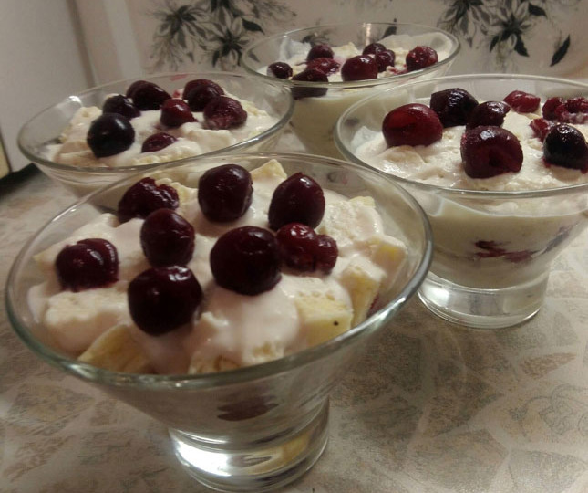 Десерты для диабетиков: Трайфл с вишней