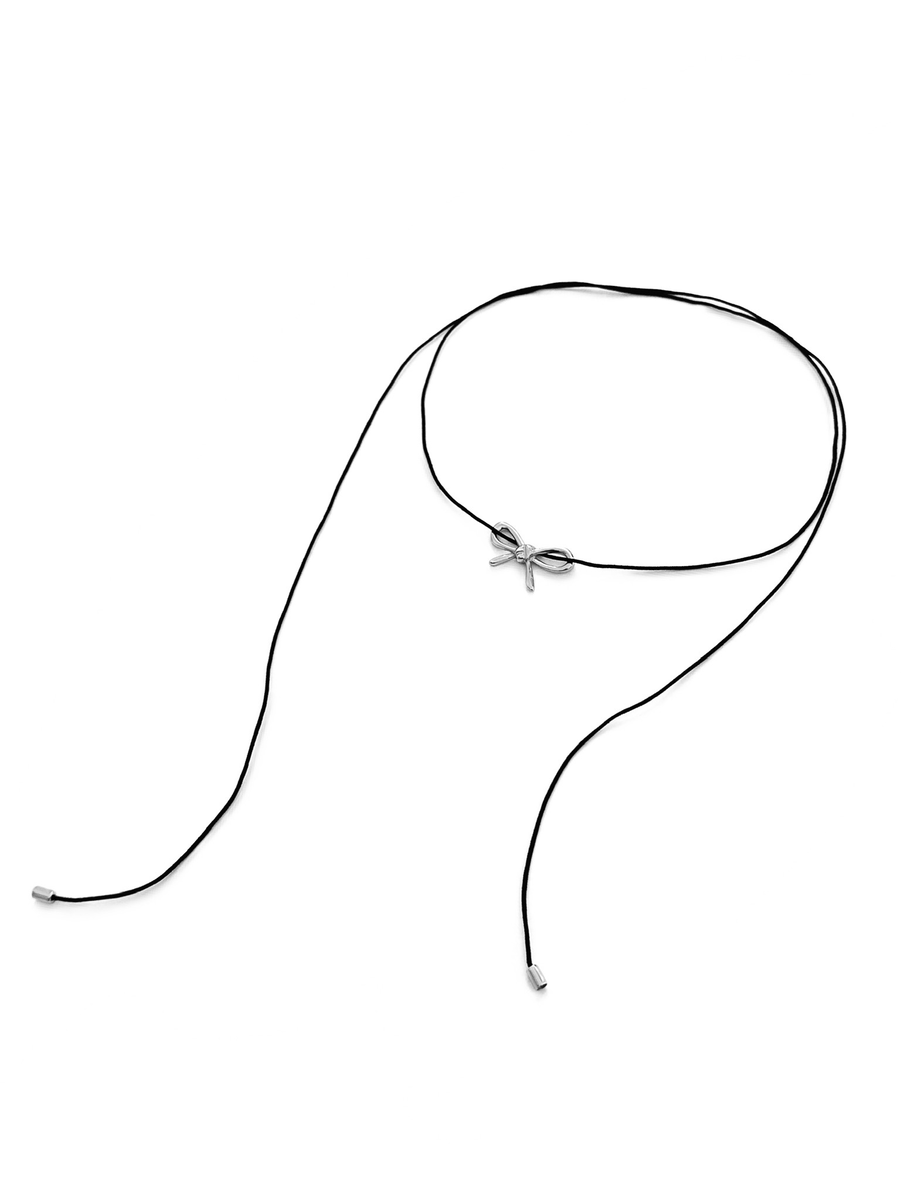 Серебряное колье "Бант"