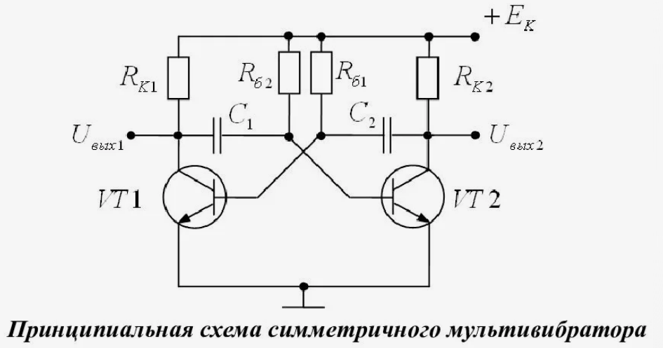 Схема симметричного мультивибратора