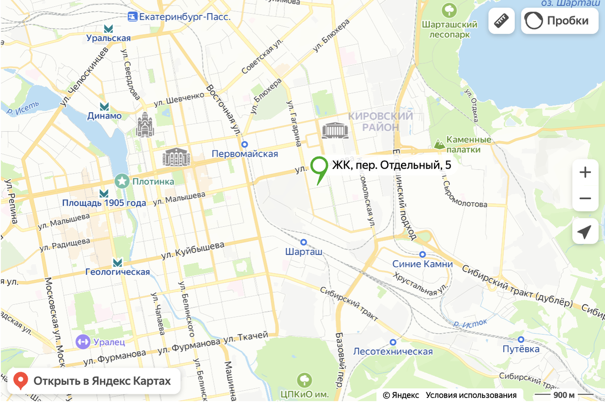 Расположение нового ЖК в микрорайоне Втузгородок