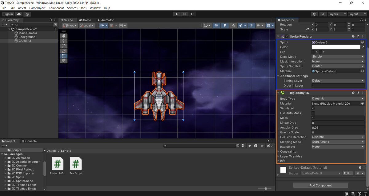 Рисунок 1. Свойства компонентов