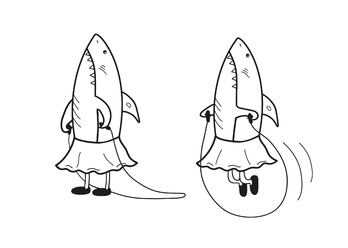 Те самые акулы с Иноктобера — листайте, чтобы посмотреть еще рисунки