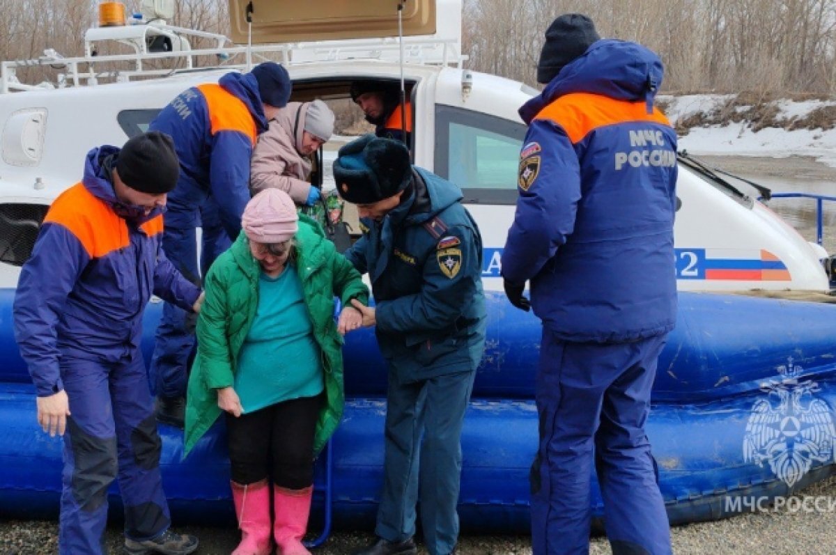    На Алтае спасатели эвакуировали женщину из подтопленного поселка