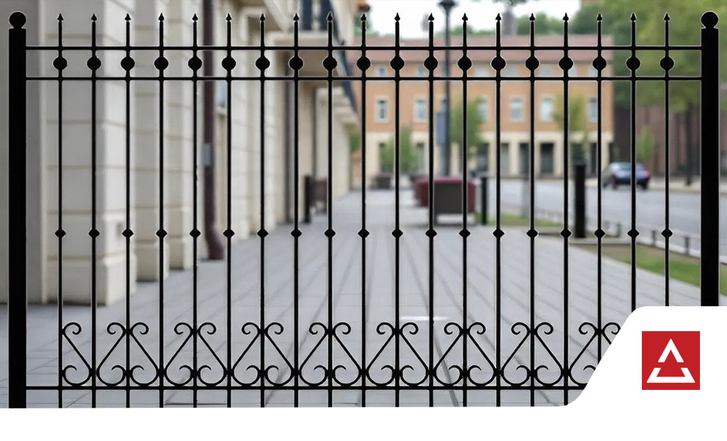Секция забора кованая