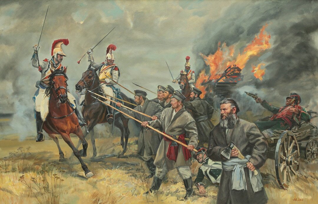 Ананьев Александр Михайлович «Народное ополчение в 1812 году» / Студия военных художников имени М.Б. Грекова