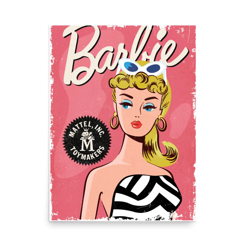 Mattel: Винтажный постер с Барби - Vintage Barbie Poster | Мой Источник  Силы | Дзен