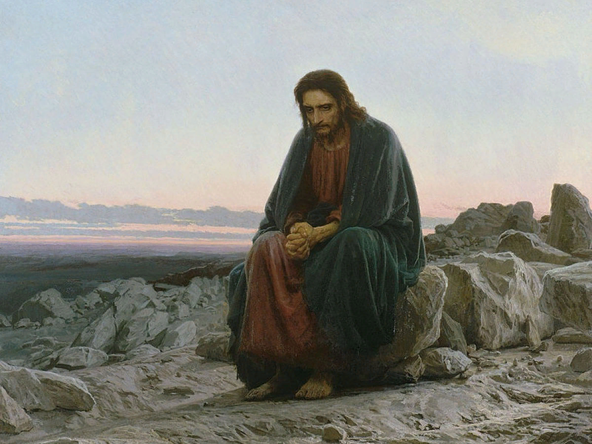 "Христос в пустыне». Художник Иван Крамской. 1872 год.
