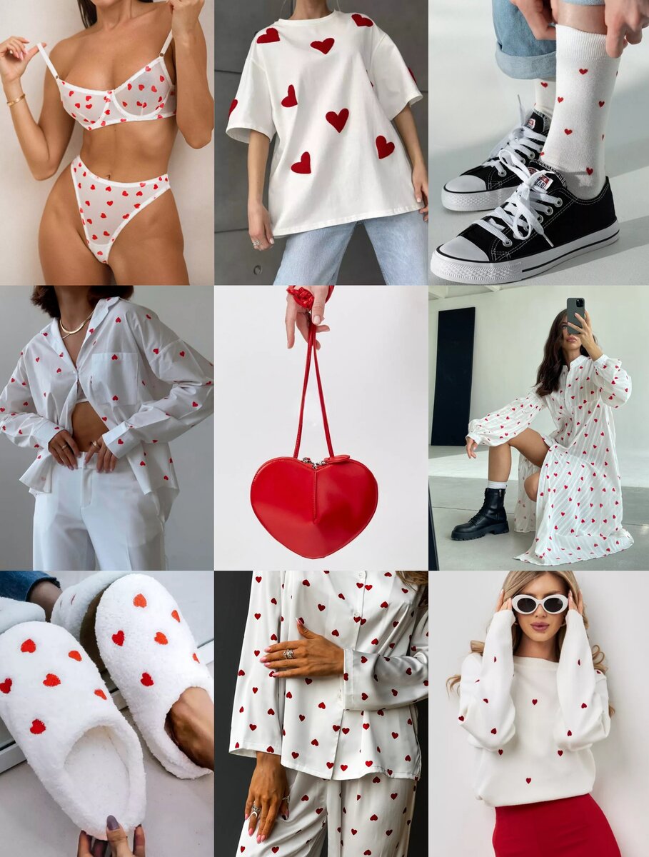 Подборка одежды с сердечками с Wildberries 