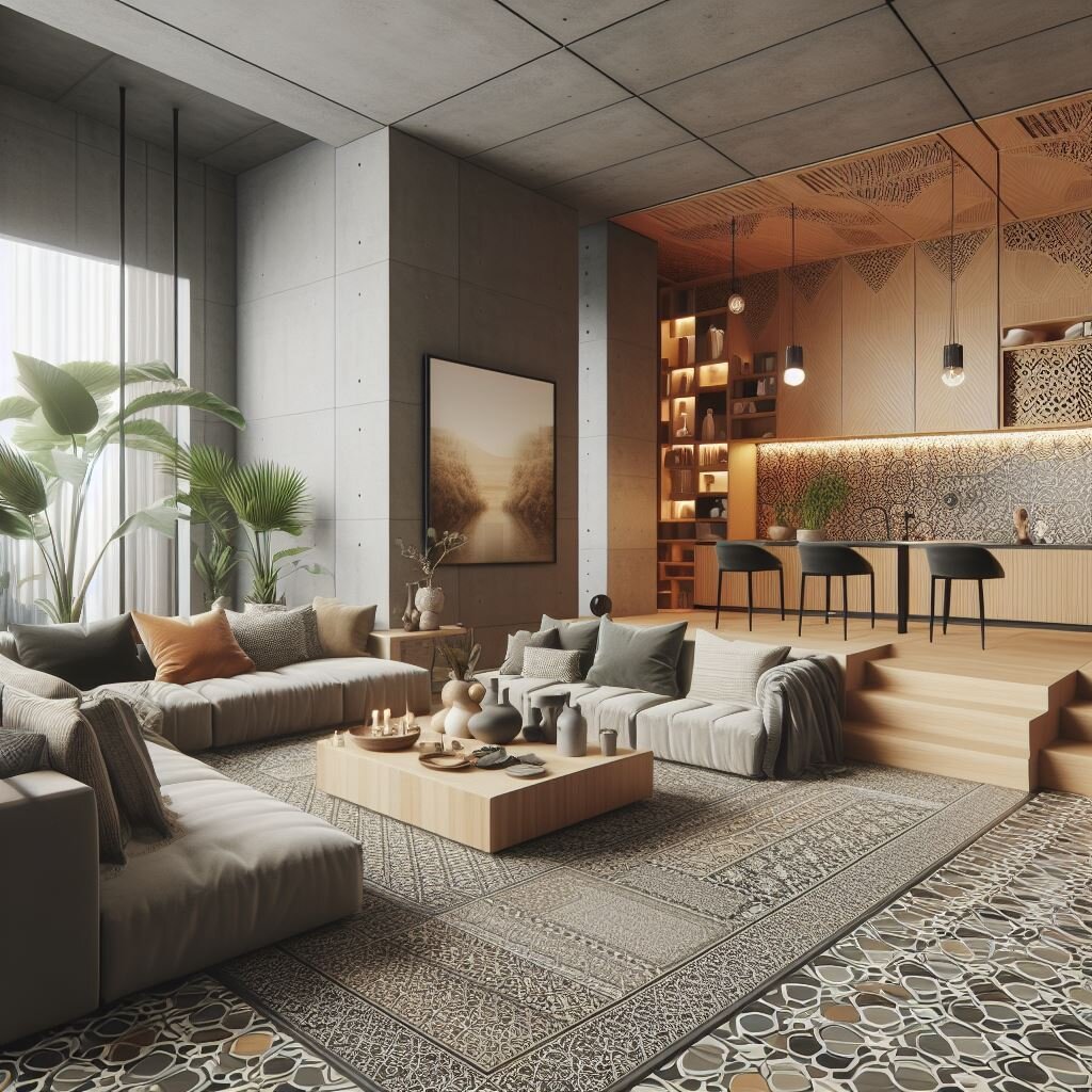 Современный дизайн с использованием плитки в марокканском стиле