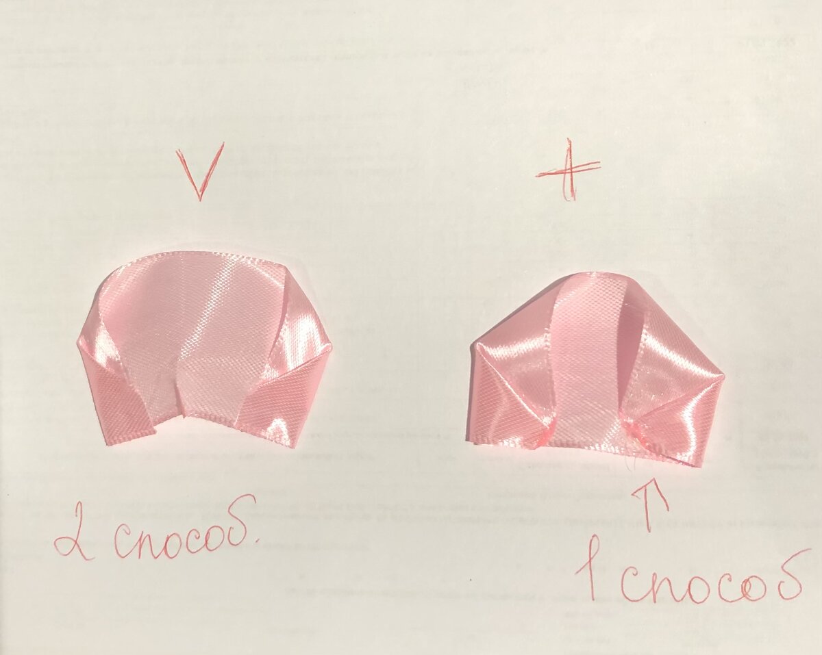 Справа лепесток -вариант 1 ; Слева - вариант 2.