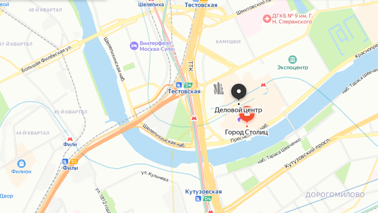 Ближайшая станция метро на карте рядом с ЖК «Город Столиц»