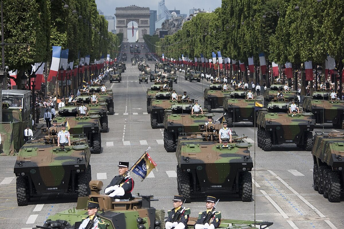 Военный парад в честь Дня взятия Бастилии в Париже, 2017 г. / Источник Википедиа