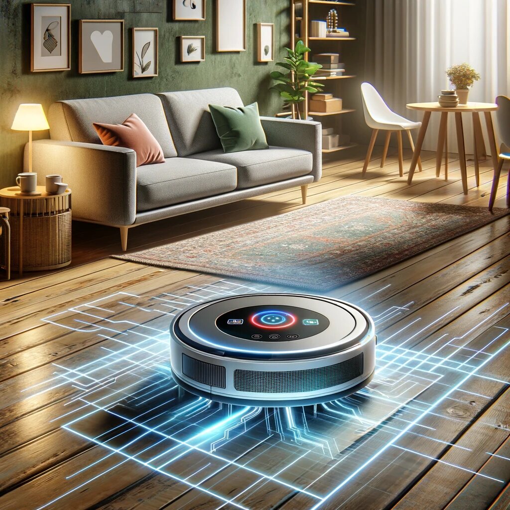 Умный робот-пылесос.