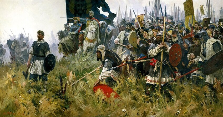 "Утро на Куликовом поле", картина художника А. Бубнова