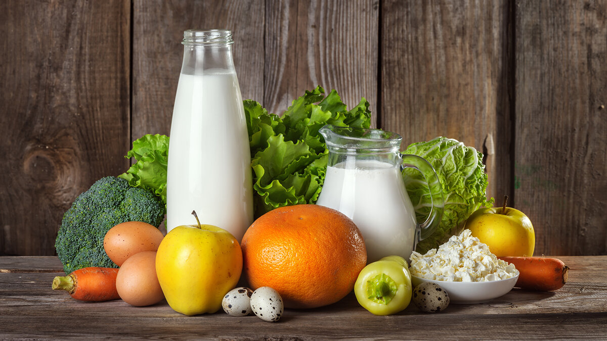 Овощи и молочные продукты
