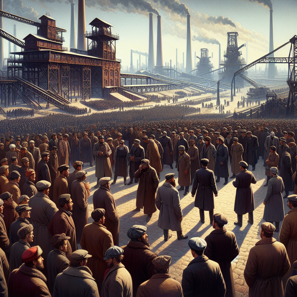 Рабочие собираются вместе для общих действий