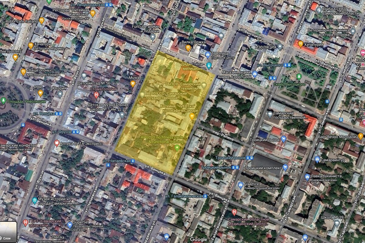  Квартал №38 на карте современной Самары