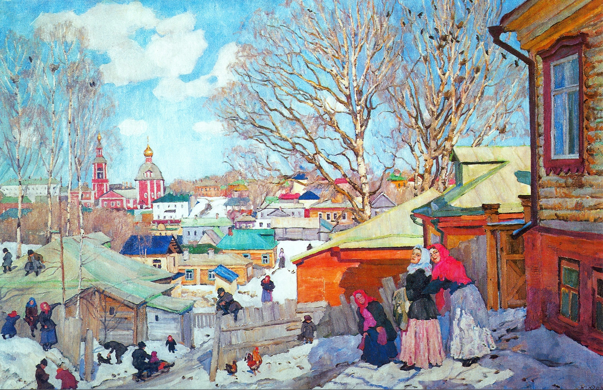 Константин Юон "Весенний солнечный день", 1910