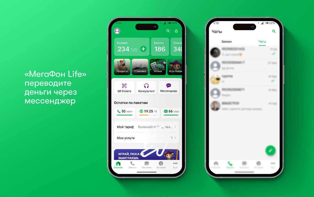 МегаФон Life»: переводите деньги через мессенджер! | Цифровой Таджикистан | Дзен