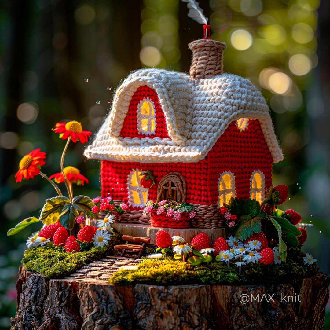 Уютный лесной домик, наполненный светом.