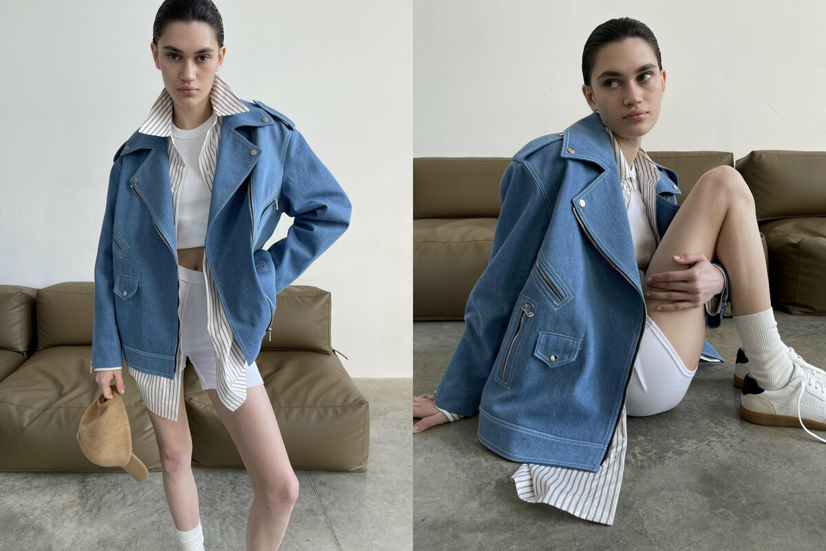 Серебристая фурнитура завершает образ