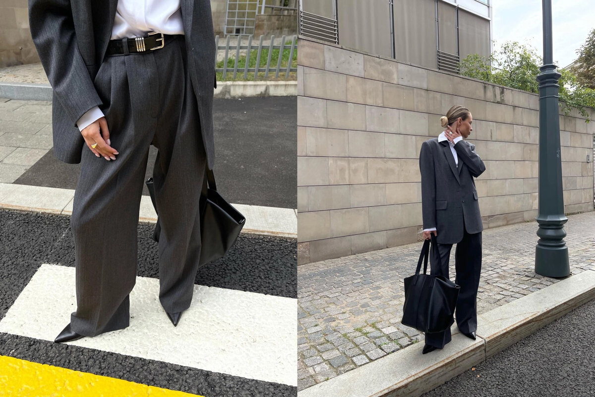 Белая блуза создает классический образ