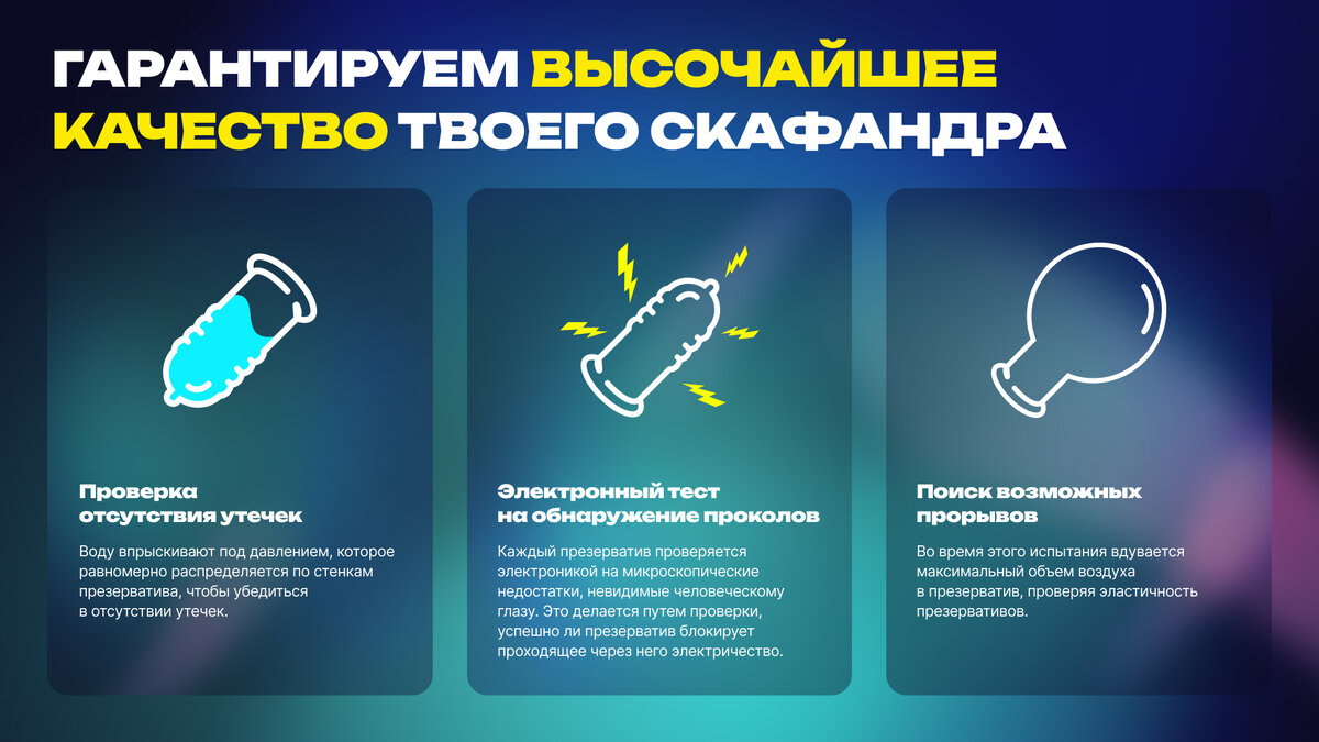 Контроль качества презервативов GANZO