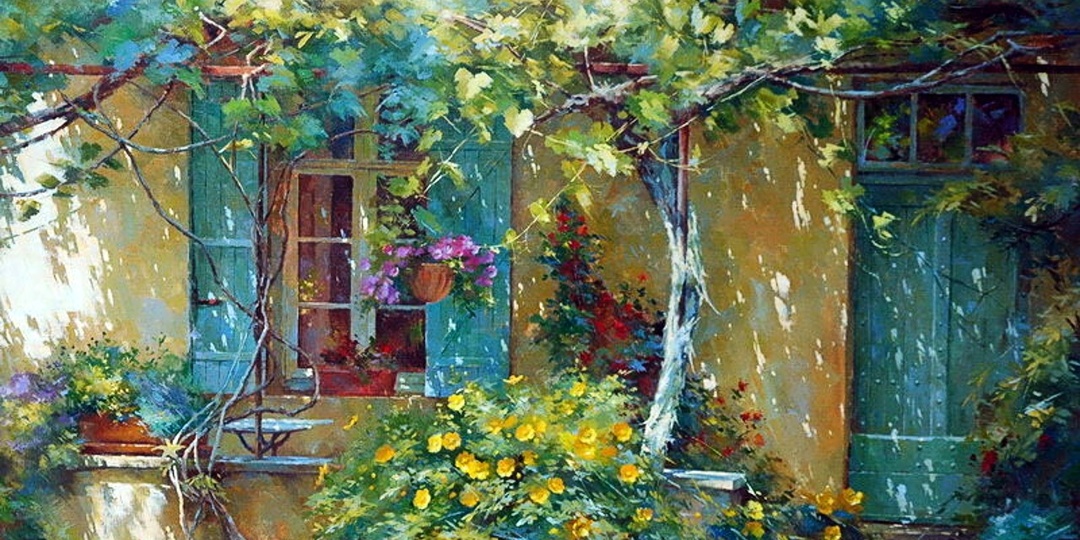 Уютный, солнечный мир двориков Йохана Мессели: живопись, которая наполняет радостью