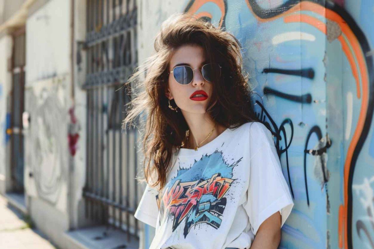Casual Fashion Simple T-shirts For Women Printing Round Neck Short-sleeve Shirt 