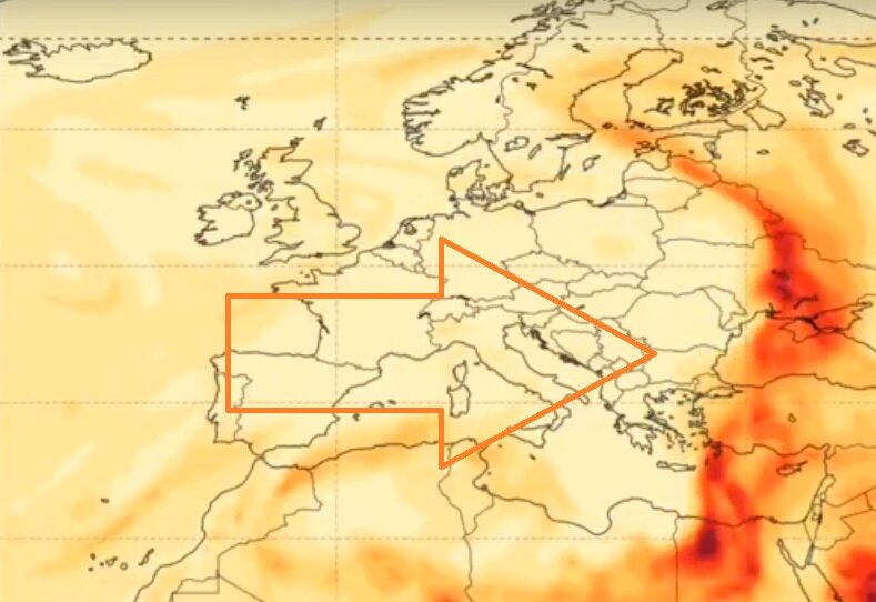 вынос песка из Сахары