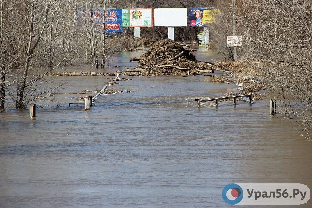    Уровень реки Урал в Орске продолжает расти. Под угрозой затопления уже оказался нижний мост