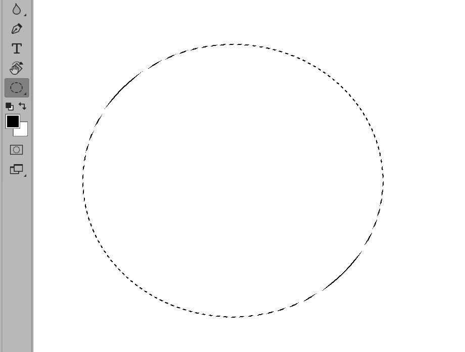     На чистом холсте или фотографии проведите мышью в любом направлении. Вы увидите выделение в виде круга / Иллюстрация: Елизавета Чечевица