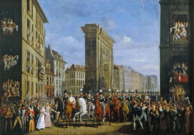 Проезд государей-союзников по бульвару Сен-Дени (31 марта). Жан Зиппель. 
