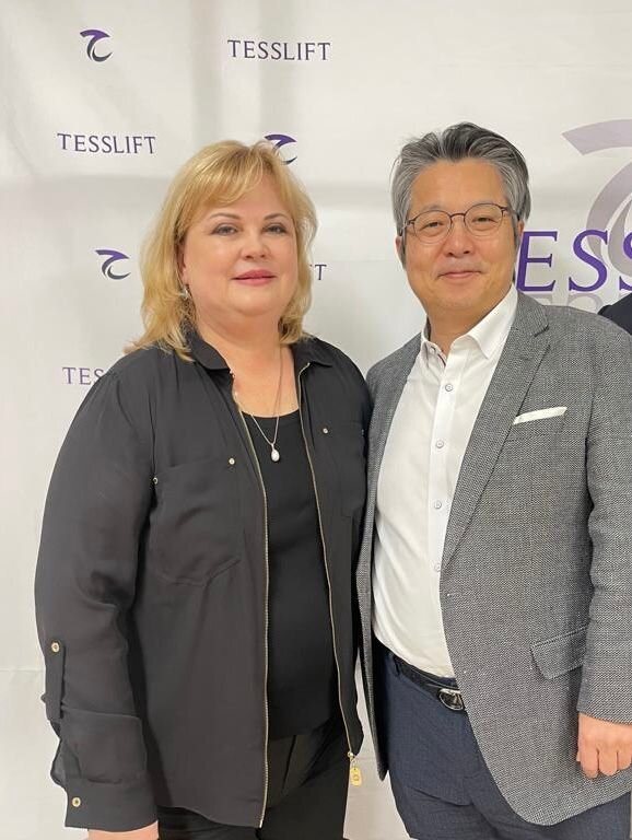 Главный врач клиники CONFIDENT Санчес Елена Альбертовна с экспертом TESSLIFT доктором James Min Kim в Сеуле 