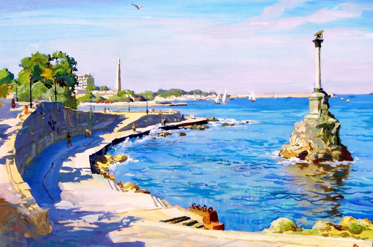 Художник Ольхов В. Н. Самая известная картина художника - Севастополь.