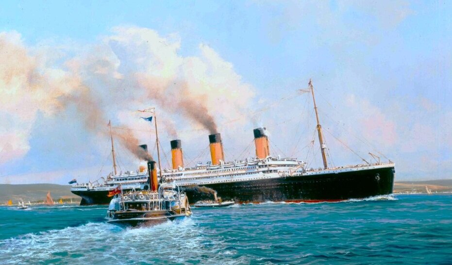 "... а "Титаник" плывет...". Художник Роберт Тейлор.